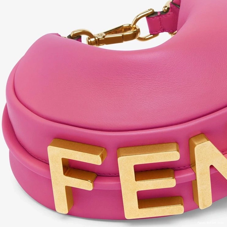 Cheap Hobo Bag Fendi Calf In Mini Fendigraphy Leather Rose 0809